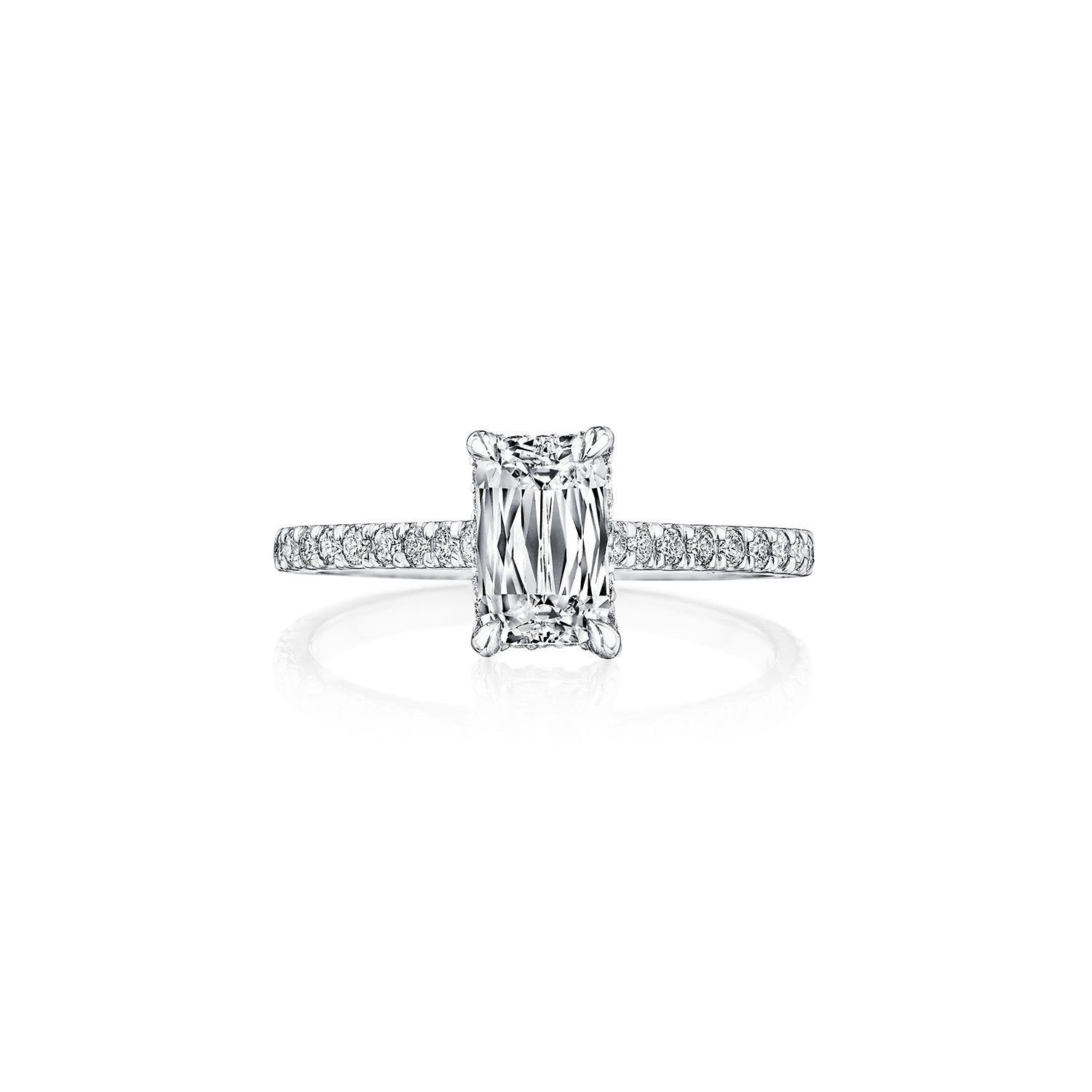 Fink's Exclusive Platinum ASHOKA® Diamond Shank Engagement Ring